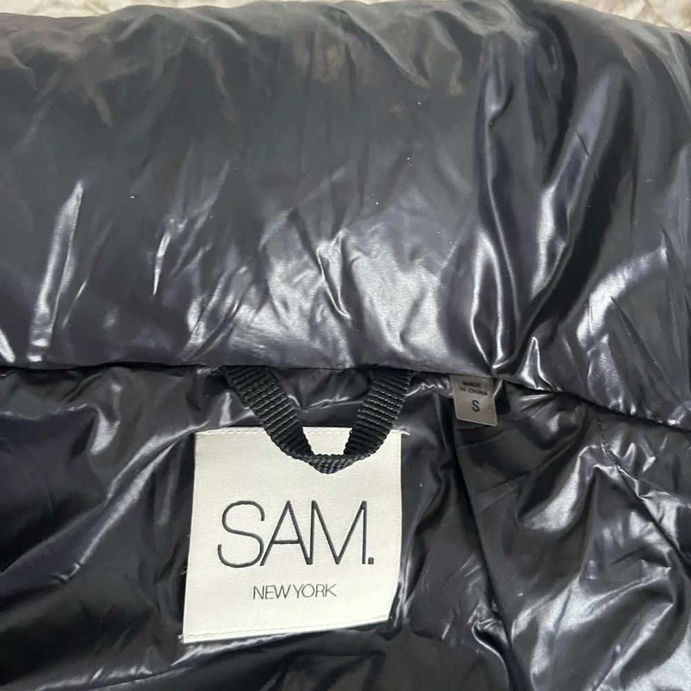 SAM. Shiny Black Puffer Jacket - Picture 6 of 7